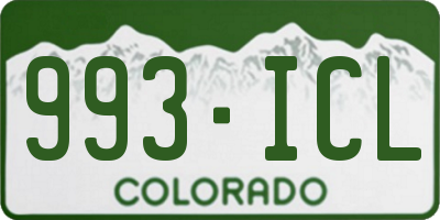 CO license plate 993ICL