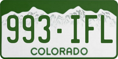 CO license plate 993IFL
