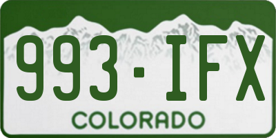 CO license plate 993IFX