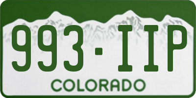 CO license plate 993IIP