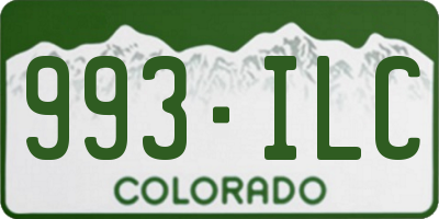 CO license plate 993ILC