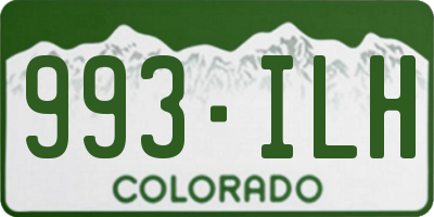 CO license plate 993ILH
