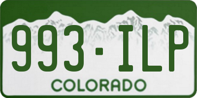 CO license plate 993ILP