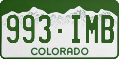 CO license plate 993IMB