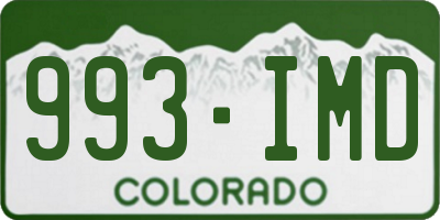 CO license plate 993IMD