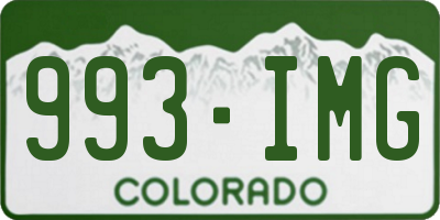 CO license plate 993IMG