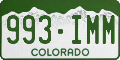 CO license plate 993IMM
