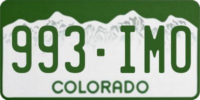 CO license plate 993IMO