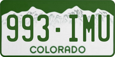 CO license plate 993IMU