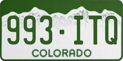 CO license plate 993ITQ