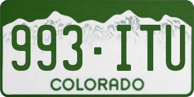 CO license plate 993ITU