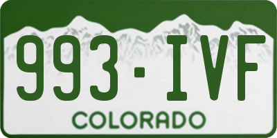 CO license plate 993IVF