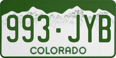 CO license plate 993JYB