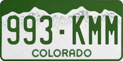 CO license plate 993KMM