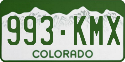 CO license plate 993KMX