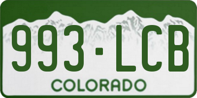 CO license plate 993LCB
