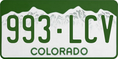 CO license plate 993LCV