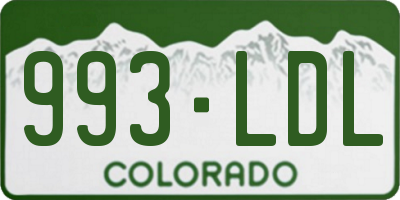 CO license plate 993LDL