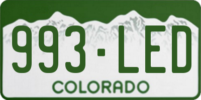 CO license plate 993LED