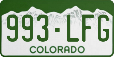 CO license plate 993LFG
