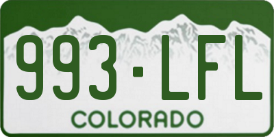 CO license plate 993LFL