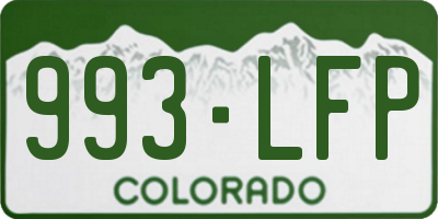 CO license plate 993LFP
