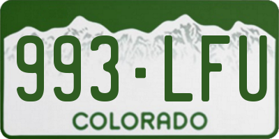 CO license plate 993LFU
