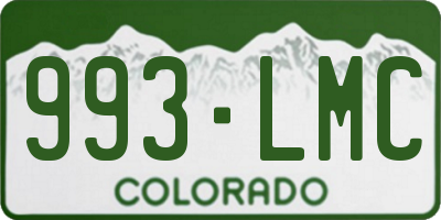 CO license plate 993LMC