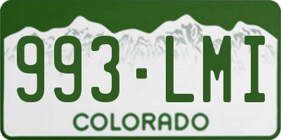 CO license plate 993LMI