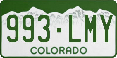 CO license plate 993LMY