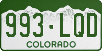 CO license plate 993LQD