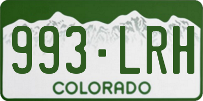 CO license plate 993LRH