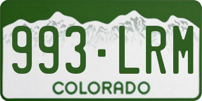 CO license plate 993LRM