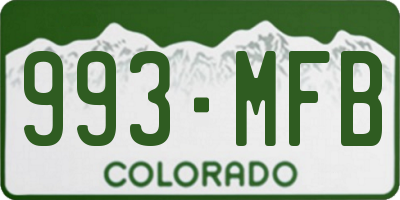 CO license plate 993MFB