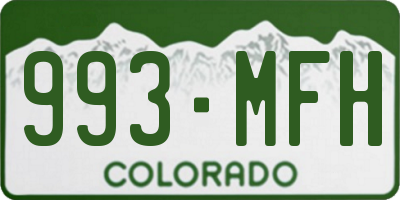 CO license plate 993MFH
