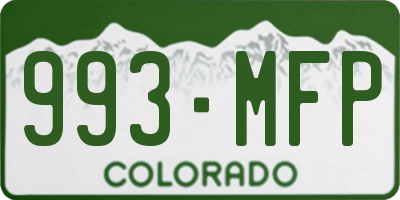 CO license plate 993MFP