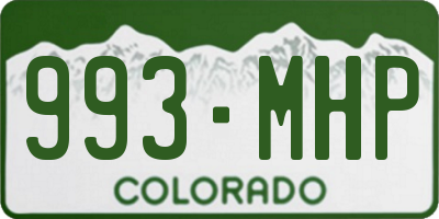 CO license plate 993MHP