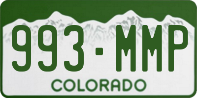CO license plate 993MMP