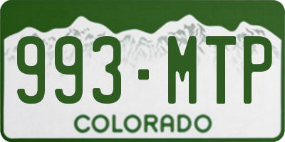 CO license plate 993MTP