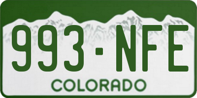CO license plate 993NFE