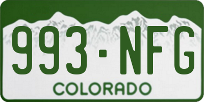 CO license plate 993NFG