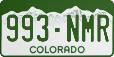 CO license plate 993NMR