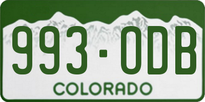 CO license plate 993ODB