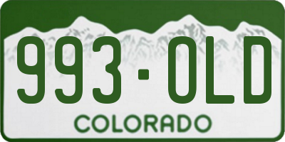 CO license plate 993OLD