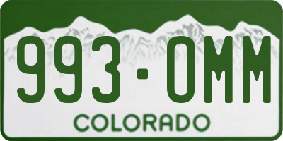 CO license plate 993OMM