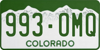 CO license plate 993OMQ