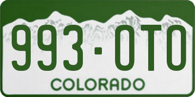 CO license plate 993OTO