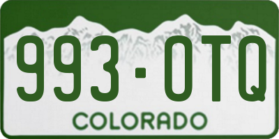 CO license plate 993OTQ