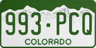 CO license plate 993PCQ