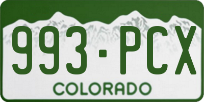 CO license plate 993PCX